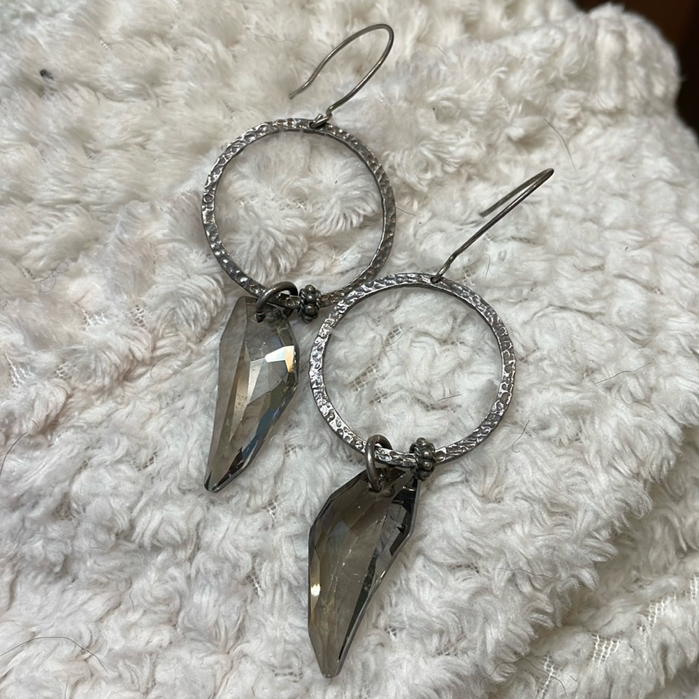 Hillberg & berk Sterling crystal earrings